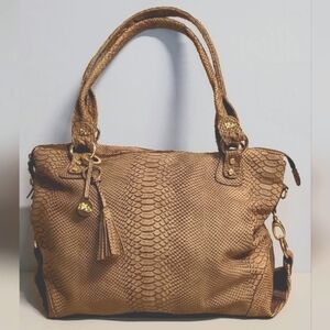 Jenrigo Python‎ Embossed Leather Shoulder Bag Made in Italy